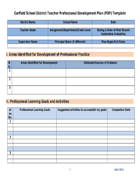 Professional Development Plan Template Doc Template Pdffiller