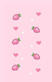 Pink Pixel Strawberries Iphone Case By Nikki Ray Kawaii Wallpaper Aesthetic Iphone Wallpaper Cute Wallpapers