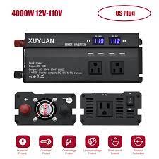 Dcenta Car Inverter 4000w 5000w 12v 24v 110v Dc To Ac Power Inverter Dual Led Display Sine Wave Power Voltage Transformer Converter Walmart Com Walmart Com