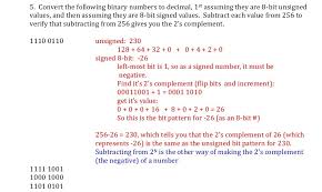 2 in binary or decimal to binary conversion. 5 Convert The Following Binary Numbers To Decimal Chegg Com