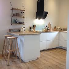 Cuisine ikea bois et blanc kitchen cuisine ikea meuble. Cuisine Ikea Blanche Sans Poignee