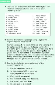 Grade 6 Grammar Lesson 14 Antonyms Synonyms And Homonyms Grammar Lessons English Language Learning Teaching English