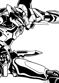 Black And White Vector Art Anime Vector Evangelion Ready To Fight Fana Metal Poster Alexander Nusgen Displate Evangelion Neon Evangelion Neon Genesis Evangelion