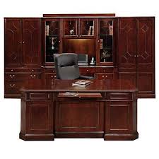 Goxmoor Merlot Cherry Executive Desk And Wall Unit Item Ofg Ex0051 Executive Desk 72 W X 36 D X 30 H Furniture Solid Wood Furniture Used Office Furniture