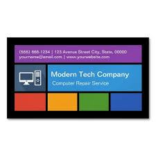 Prices from $0.25 to $0.42. Computer Repair Retailer Colorful Tiles Creative Business Card Magnet Zazzle Com Magnetic Business Cards Business Cards Creative Computer Repair