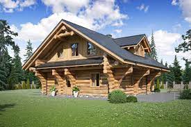 Aus dem wintereinschlag werden stämme mit. Traditionelle Blockhauser In Naturstammhaus Bauweise Holzbau Rustikal