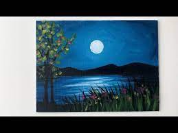 Maybe you would like to learn more about one of these? Moonlight Night Landscape Acrylic Painting For Beginners Youtube