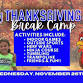 Thanksgiving Break Camp event in Berea, KY