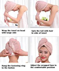 When it comes to drying your hair, ditch your body towel and go for a material that's not only softer, but better for your hair overall. Fyore Women Microfiber Hair Dry Towel Super Absorbent Fast Drying Hair Turban Wrap Towel For Bath Spa Makeup Brown You C Hair Towel Wrap Hair Turban Cap Hair