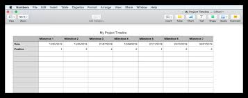 how to make a timeline in numbers for mac free template