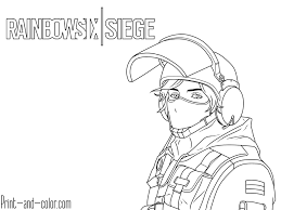 One team must defend him and the other attack. Rainbow Six Siege 6 Coloring Page Iq Gsg9 Coloring Pages Rainbow Drawings