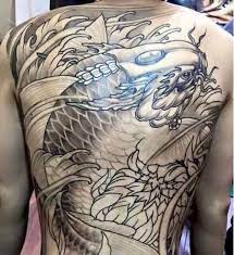 Hình xăm cá chép hóa rồng ở tay, ở lưng. Hinh XÄƒm Ca Chep Ä'en Tráº¯ng Tattoo Ca Chep Ä'Æ¡n Giáº£n