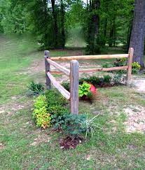 Split rail fences are constructed out of timber logs, typically split in half lengthwise to form the rails. Pin On Fence Flowers