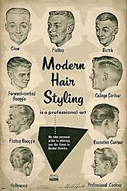 Vintage Ad Modern Hair Styling Chart Barbershop Haircut