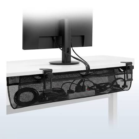 Clamp-on Under Desk Mesh Cable Management – VIVO - desk solutions, screen  mounting, and more