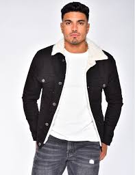 S'il vous plaît sélectionner une taille! Soldes Blouson Jean Noir Homme En Stock