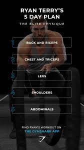 Ryan Terry S 5 Day Plan The Elite Physique Train With Ryan On The Gymshark Conditioning App Search Weight Training Workouts Workout Videos Workout Challenge Andreideiu_➤ bulk or shred training. pinterest