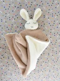 Doudou Lapin Dormeur Fait Main Jeux Peluches Doudous Par Ligne Retro Crochet Diy Doudou Lapin Fait Main