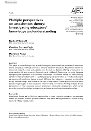 •bowlby's theory focuses on the role of the mother. Pdf Multiple Perspectives On Attachment Theory Investigating Educators Knowledge And Understanding