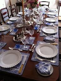 Blue And White Spode Blue Italian Table Love The Placemats Blue And White Dinnerware Beautiful Table Settings English Dining Room