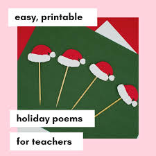 This next idea was inspired by a print i. 10 Christmas Poems For Teachers Printable Moneyminder Software