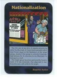 It was amazing to watch the messages fly back and forth on the internet. Illuminati New World Order Nationalization Card Game Nice Jks4 Ebay