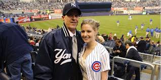 We found the couple in this Cubs/Yankees wedding photo