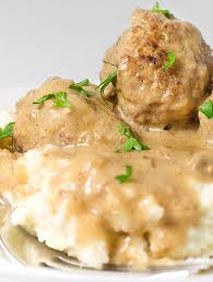 Meatballs In Mushroom Cream Sauce Is The Ultimate Comfort Food These Beef And Pork Meatballs Are Simmered In A Creamy Mushr Recipes Food Mushroom Cream Sauces