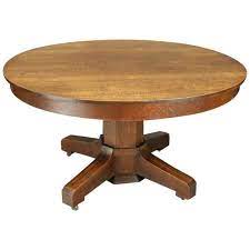 Antique Stickley Bros Arts And Crafts Mission Oak Round Dining Table Circa 1915 Dining Table Round Dining Table Round Dining