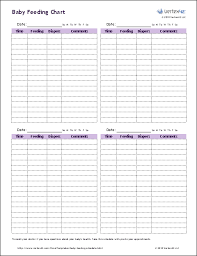 Printable Baby Feeding Chart Baby Feeding Schedule Baby