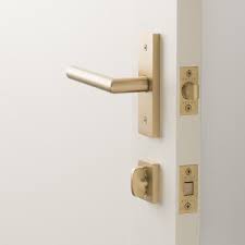 Rome Small Door Set With Otto Lever Satin Brass Door Sets Small Doors Door Hardware