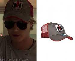 Outer Banks Season 1 Episode 3 Jj S Red Grey Cap Shop Your Tv In 2021 Cap Shopping Gray Cap Red And Grey