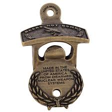 Volkswagen brass wall mounted beer bottle opener, perfect gift for a camper van! Beers Not Bombs The Wall Mount Bottle Opener From War To Peace