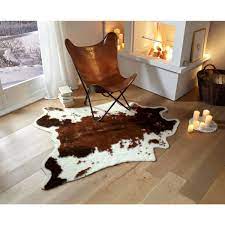 imitatie koeienhuid bruin gevlekt l 160x130 koeienhuid vloerkleed koeienhuid woonkamerkleden