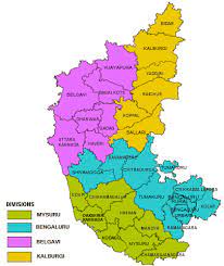 District Wise Map Of Bangalore Division Divisions And District's Of State Karnataka - Kpsc Exam Free Notes