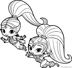 Easy shimmer and shine coloring pages. Shimmer And Shine Coloring Pages Coloringall