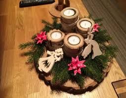 Adventskranz 2014 Basteln Mit Baumscheiben Weihnachten Basteln Mit Holzscheiben Weihnachtsdeko Draussen