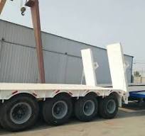 50 Ton Lowbed Semi Trailer Superior Carrying Capacity