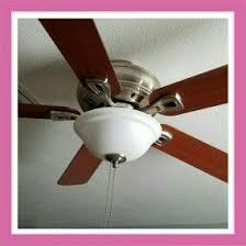 The hampton bay wellston brushed nickel ceiling fan features 5 reversible rosewood or medium cherry blades that offer an affordable and high quality ceiling fan. Hampton Bay Ceiling Fans Rothley 52 In Indoor Brushed Nickel Ceiling Fan With Shatter Resistant Light Shade 51563 Reviews 2021