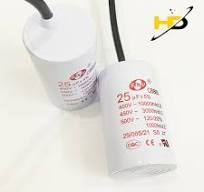 Tụ Khởi Động 25uF 450VAC CBB60 SENJU Trắng Loại Tốt