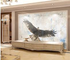 Eagle 3d Embossed Wall Mural Modern Vintage Gray Mongolian Eagle Wall Paper For Livingroom Cafe Entryway And B Large Wall Murals Wall Murals 3d Wall Murals