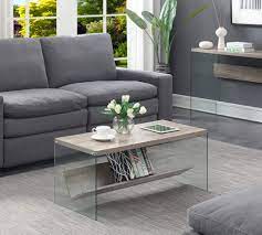 Convenience concepts palm beach clear glass coffee table with white traysby convenience concepts(1). Convenience Concepts Soho Coffee Table Sandstone Glass Buy Online In Angola At Angola Desertcart Com Productid 193148801
