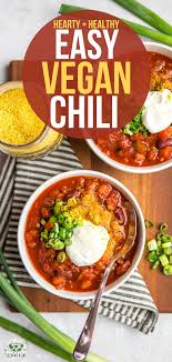 Easy Vegan Chili Recipe From My Bowl Recipe Vegan Chili Recipe Easy Vegan Chili Vegan Recipes Easy