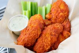 Air frying chicken wings make the most crispy wings with no oil required. Air Fried Buffalo Chicken Strips Healthy Comfort Food