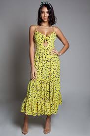 Wild Things Yellow Black Leopard Animal Print Maxi Dress Animal Print Maxi Dresses Dresses Tiered Dress