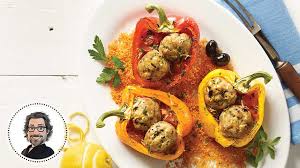 Greek Style Stuffed Peppers From Christian Begin Recipe Stuffed Peppers Recipes Vegetable Recipes