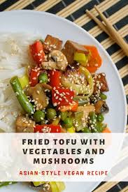 Roasted baby bok choy and salmon with miso vinaigrette. Fried Tofu With Vegetables And Mushrooms Fried Tofu Diet Recipes Low Calorie Easy Healthy Recipes