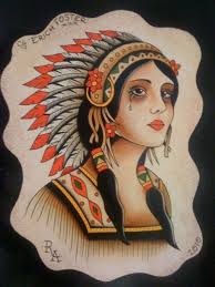 Eric Foster Native American Wolf Tattoo Style Art Funny Art