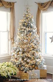 My Christmas Home Tour 2015 Frosted Christmas Tree Christmas Decorations Live Christmas Trees