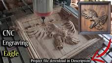 Engraving Eagle // CNC Woodworking project - YouTube